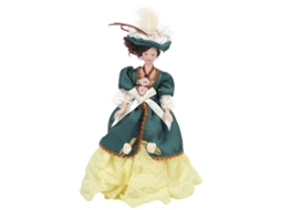 Mali boneca de Porcelana Senhora Victoriana 1/12 Casa de Bonecas Decoração