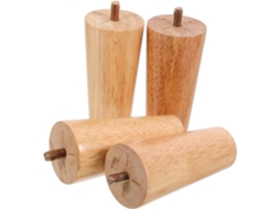 Conjunto De 4 Pés Madeira Maciça Para Móveis, Estilo Moderno, Para Mesas, Cadeiras E Sofás