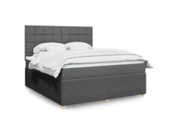 Vidaxl Cama com Molas/colchão 180x200 Cm Tecido Cinzento escuro