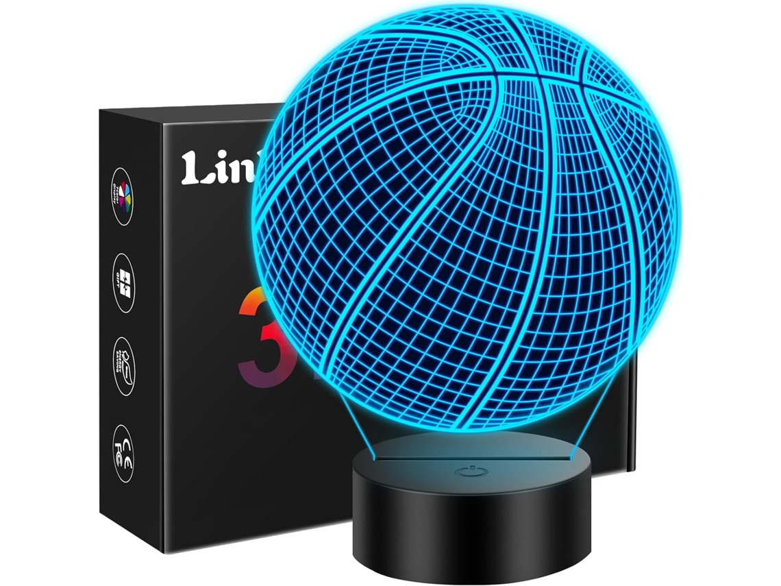 Luminria Noturna 3d De Basquete Em Led Com Controle Remoto, Ideal Para Presentear Crianas No Natal, Aniversrios E Como Decora Aquaforge