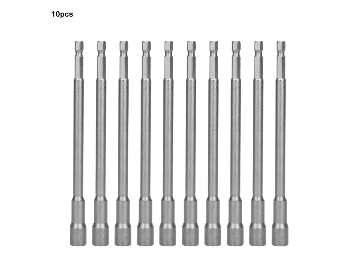 10pcs Chave De Porca Com Shank Hexagonal Magnético 150mm Para Parafusadeira Elétrica 8mm