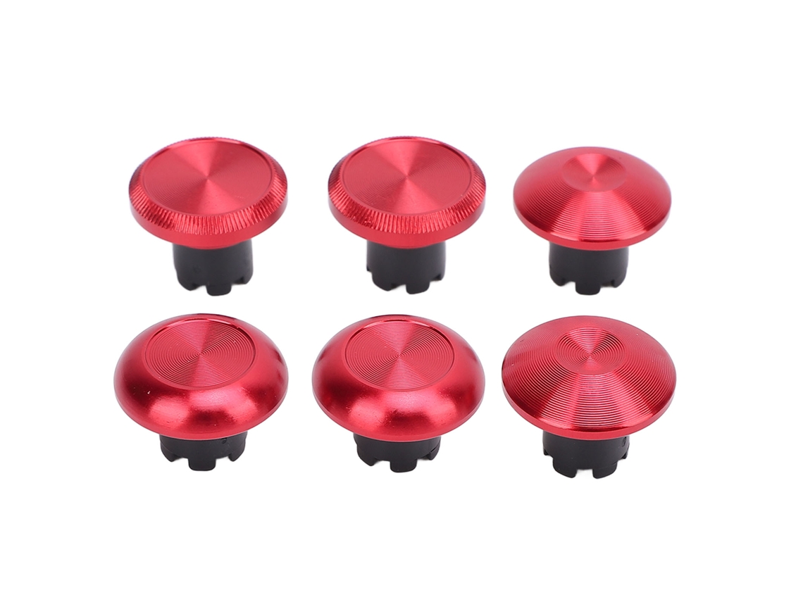 Kit Capas Joystick Controle Edge Alumínio Vermelho