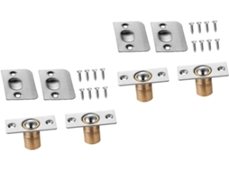 Shineofi Conjunto De 4-fechos Bola Porta Armário Com Placa Impacto Ajustável Em Aço Inoxidável Portas Quarto