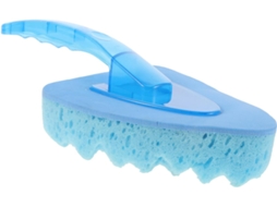 Escova De Esponja Azul Com Cabo Triangular Para Lavagem E Limpeza De Carros.