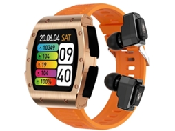 Smartwatch Tws 2 Em 1 Bluetooth Chamando Monitoramento de Oxigênio Sem Sangue Multiesportivos Modos de Saúde Laranja Bestvite