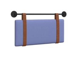 Vidaxl Cabeceira Suspensa Liso Azul Jeans 100 X 55 X 5 Cm Pu Antigo