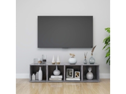 Vidaxl Móveis de Tv 4 Pcs Derivados de Madeira Cinzento Cimento