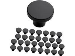 Kit de 30 Puxadores de Alumínio para Armários com Acabamento Fosco e a Impressões Digitais, 30 Mm de Diâmetro, CHABERLU