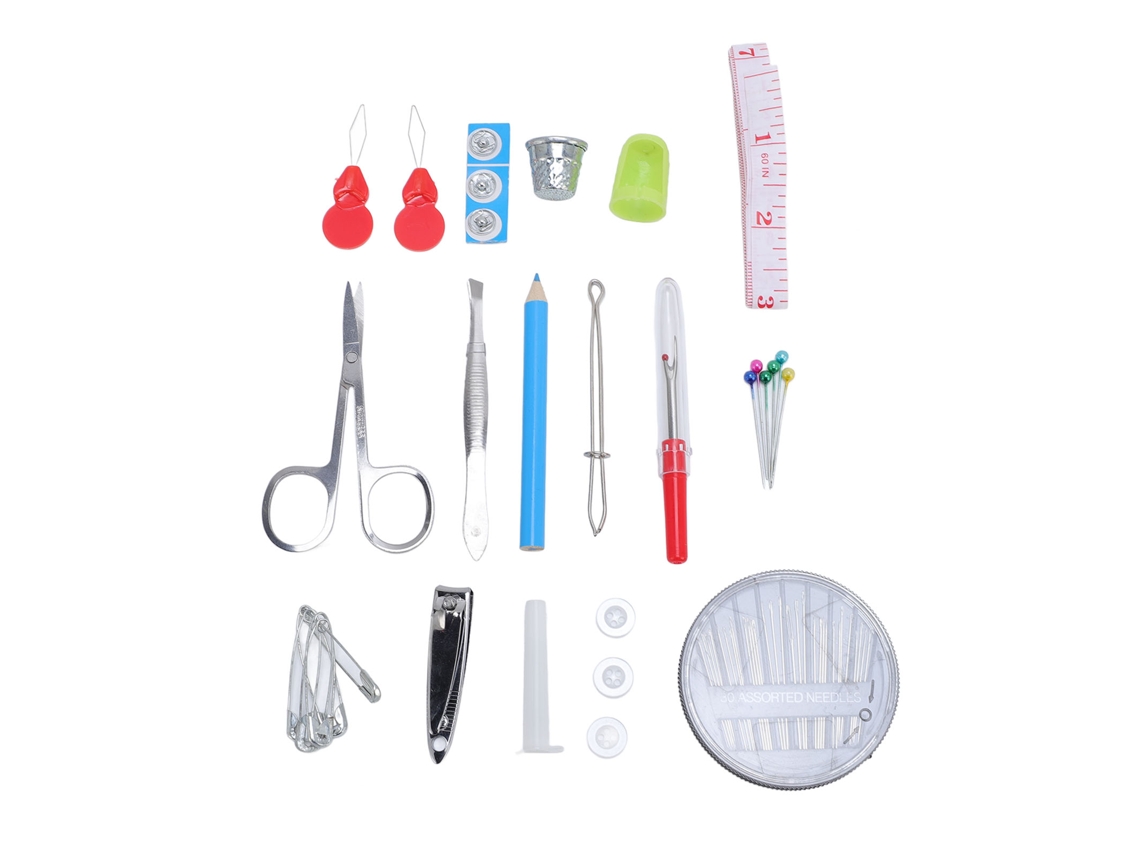 Kit De Costura Portátil Com Agulhas Fio Tesouras Caixa Viagem Presente Para Dormitório Lar Acessórios