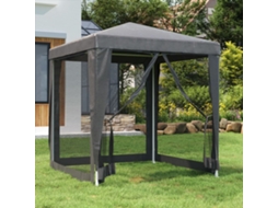 Barraca Festas C/ 4 Paredes Laterais Em Rede 2x2 M Pead Antracite