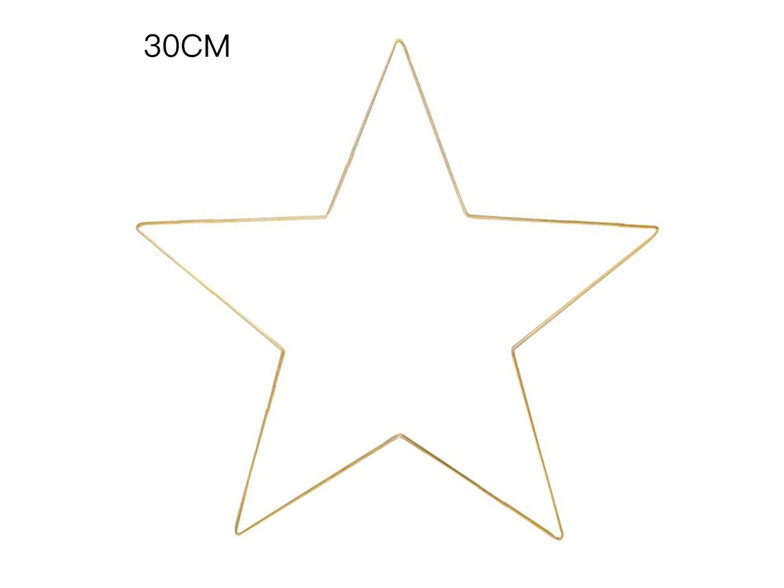 Pingente Pentagrama De Aro De Ferro Gold Diy Artesanal