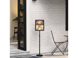 Vidaxl Displays De Feira Preto 30 X 25 X 128 Cm Alumínio