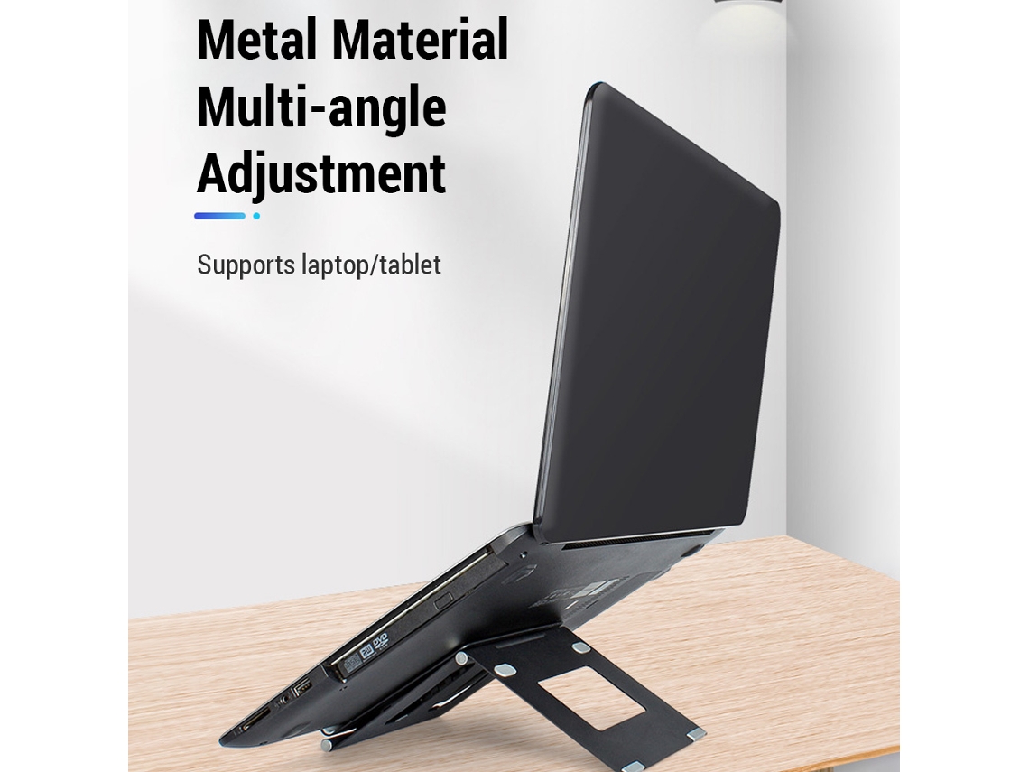 Aetheria suporte Universal para Laptop e Tablet Ajustável Portátil Dissipação de Calor Preto para Mesa