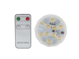 Lâmpada Subaquática Led 4.5V branco quente, impermeável IP68 com controle remoto para aquário, piscina e lagoa | S/MARCA