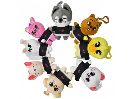 Conjunto de chaveiros Stray Kids Skzoo com 8 unidades em V Reel Qt04 12cm