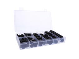 Kit Com 200 Unidades De Ilhós Borracha Para Cabos, Pretos, Proteção