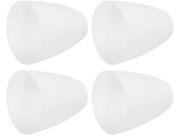 Conjunto De 4 Cúpulas Planas De Plástico Branco Para Luminária De Chão E14
