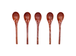 7 colheres de madeira natural S/MARCA, fácil de limpar, para cozinhar, mexer, servir