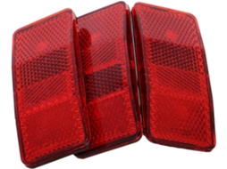 Conjunto De 3 Pequenos Refletores Plástico Para Bicicleta Com Design