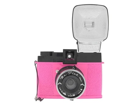 Máquina Fotográfica Analógica LOMOGRAPHY Diana F+ Mr. Pink 120mm com Flash