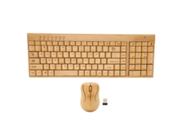 Teclado Bluetooth Bamboo, 2.4 Ghz, Plug and Play, para Controle de Computadora, Escritório | S/MARCA