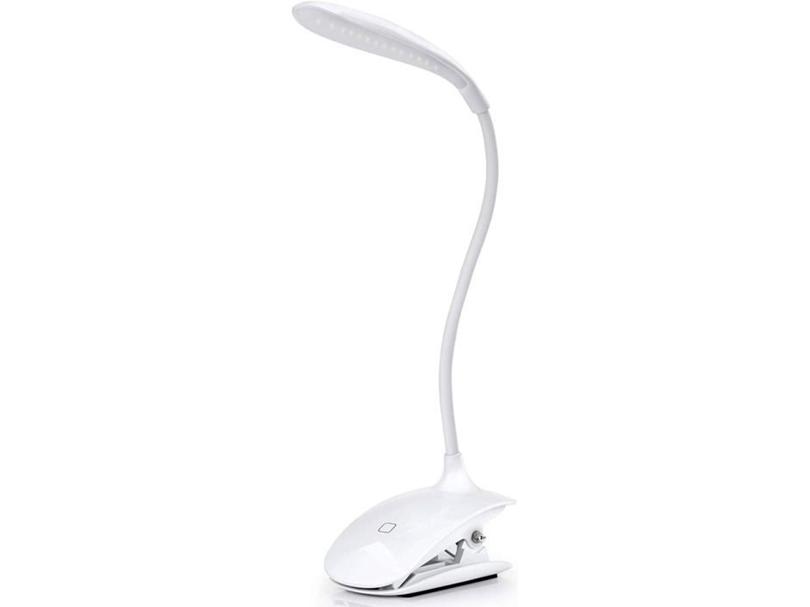 Luminária De Leitura Led, Compatível Com Kindle, Recarregável, Usb, Clipe, Flexível, 3 Níveis De Brilho