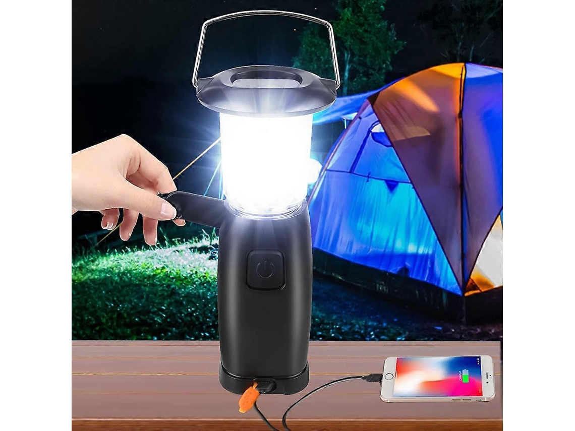 Luminária Solar De Manivela, Luz Led, Lâmpada Dínamo, Banco De Energia, 3 Modos De Brilho Olysi Shop