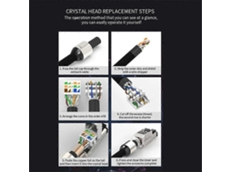 Lurelia Cabo Ethernet Cat 8 Rj45 20000kbps 40 Gbps 2m Sstp, Para Instalação Limpa