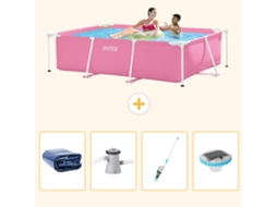 Intex Piscina Com Estrutura Retangular - 220x150x60 Cm - 7-peças S81