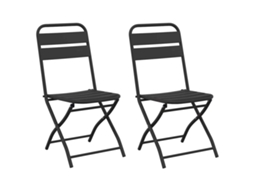Maison Exclusive - Cadeira Dobrável De Jardim 2 Pcs Antracite 42 X 52 X 82cm