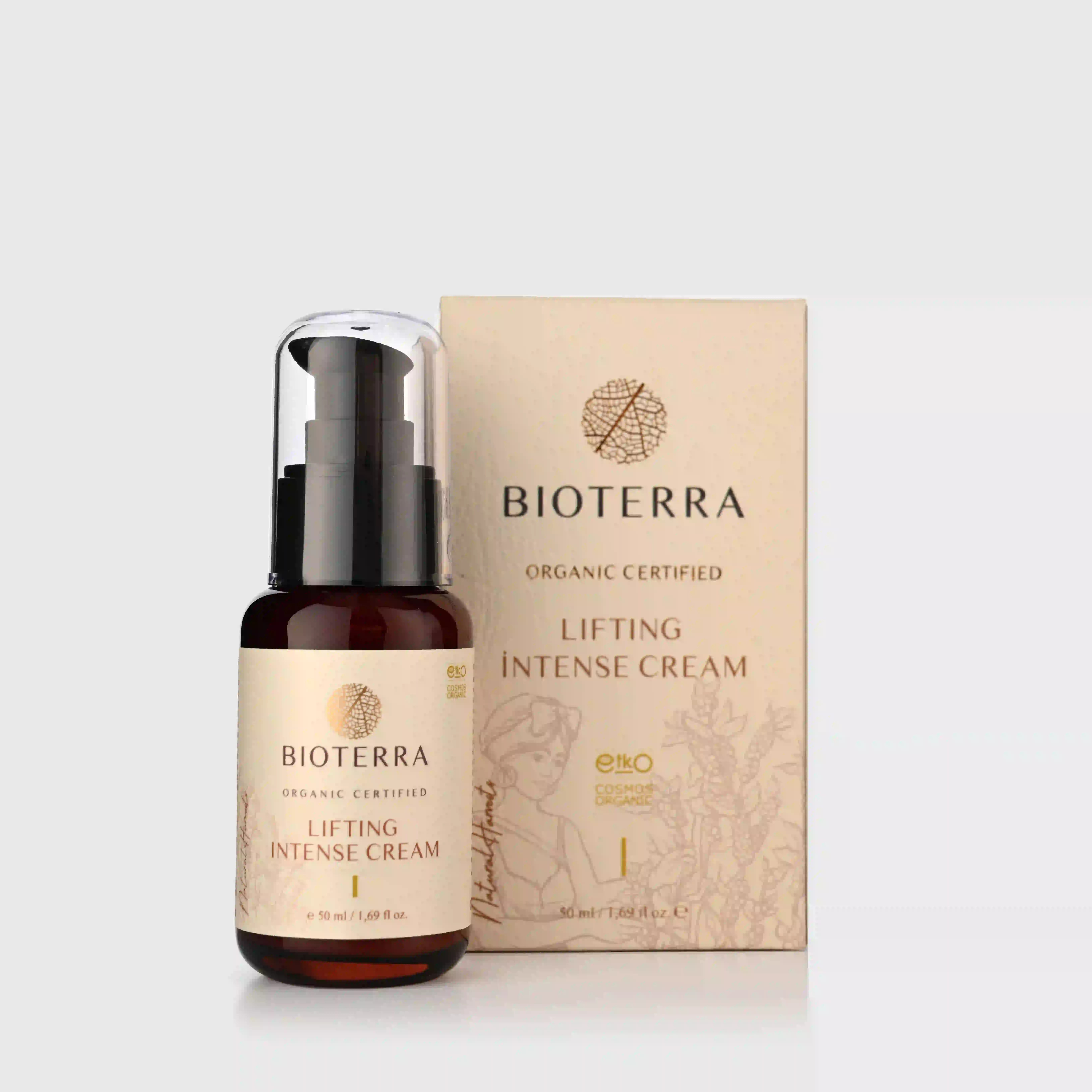 BIOTERRA Organic Lifting Intensiv Cream 50Ml Pele Seca Pele Sensível Cuidado Antirrugas