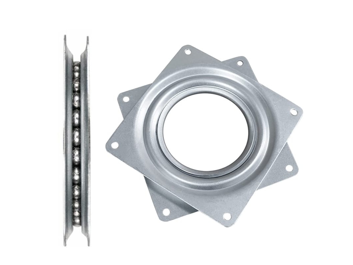 2026-placa Giratória Quadrada De Aço Galvanizado De 4 Polegadas Com Rolamento De Bolas, Rotação De 360°, Carga De 50kg Para Móveis De Exposições