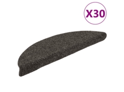 Vidaxl Tapetes De Escada Autoadesivos 30 Peças 56x17x3 Cm Antracite Meia-lua