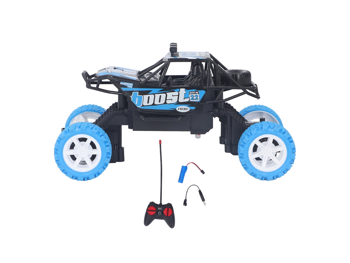 Walshlxq coche de Stunts com Controle Remoto 4x4, Veículo Todo Terreno para Crianças, Azul
