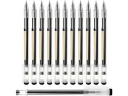 Conjunto De 12 Canetas Em Gel Portáteis Lalafina Para Estudantes, Com