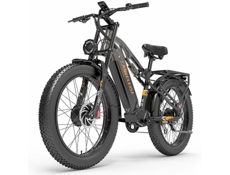 Bicicleta Elétrica LANKELEISI Mg800 Max 1000W*2 Samsunga 48V 20Ah 48Km/H 130Km Cinza