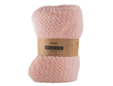 Envoltório De Cabelo Mohani Toalha Em Microfibra Rosa