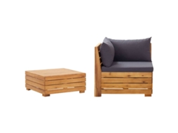 Garden Lounge Set, Garden Lounge Sets Vidaxl Cinzeto Madeira De Acácia (n/a)