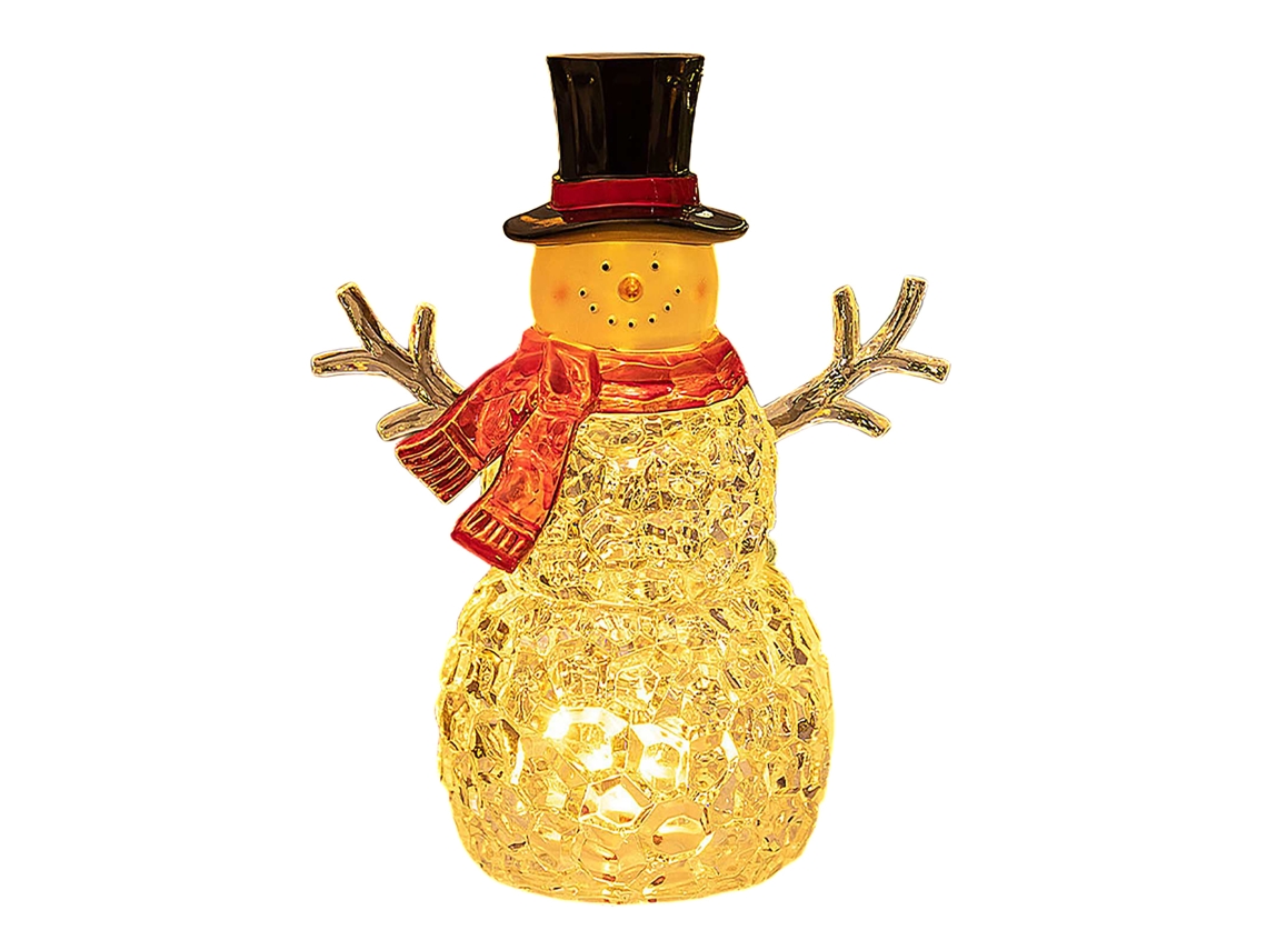 Laxiscreed Decoração De Natal Boneco De Neve Com Luz Noturna E Iluminação De Mesa
