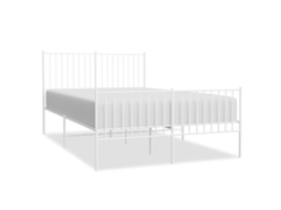 Estrutura de Cama com Cabeceira e Pés Metal Branco MAISON EXCLUSIVE 135x190 cm