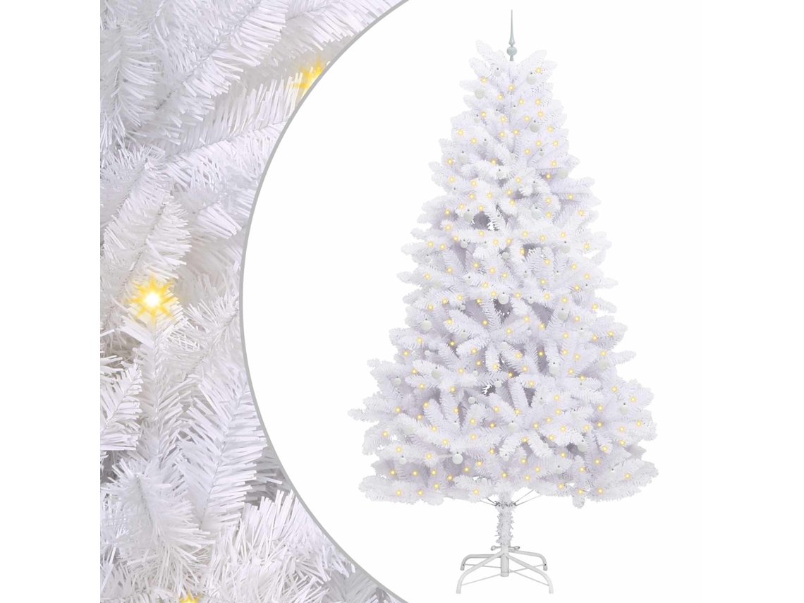 Conjunto 1 Árvore De Natal Artificial Vidaxl Branco Pvc (300 Cm)