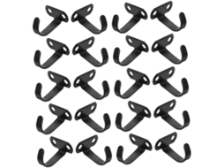Ganchos De Banheiro Em Aço Inoxidável Preto, 20 Peças