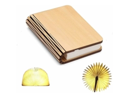 Mini luz noturna dobrável em formato de livro, luz para virar as páginas de 2,5 W, amarelo quente, bateria de lítio recarregável por USB, tamanho L, Slowmoose