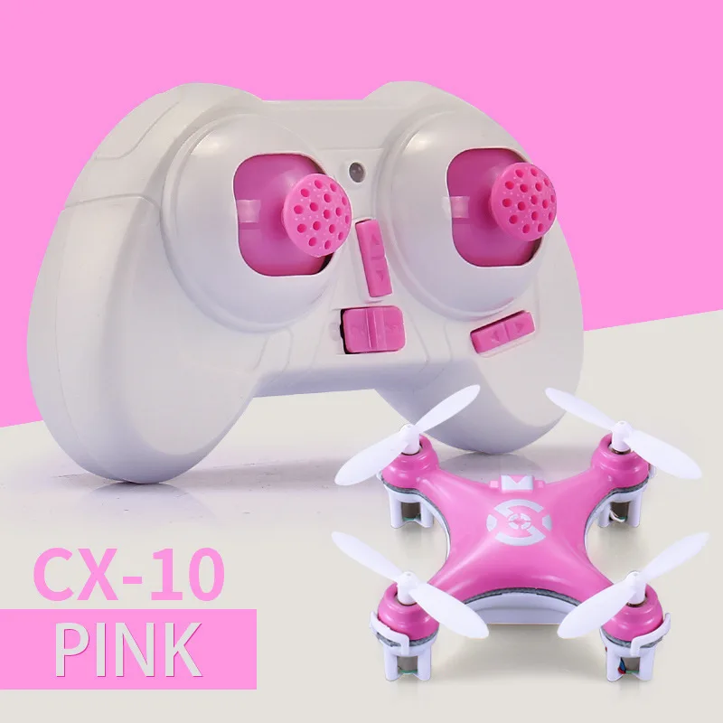 (rosa) Quadricóptero de controle remoto 2.4g com 4 canais e luzes LED