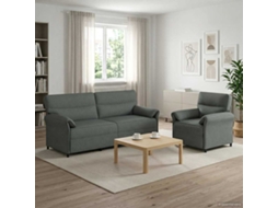 Vidaxl Conjunto De Sofás 2 Unid. Cinzento-escuro Tecido