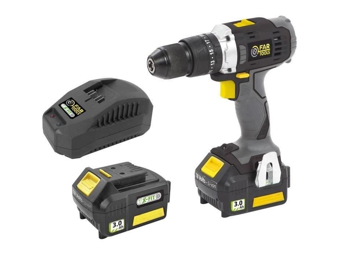 FARTOOLS X-FIT XF-IMPACT Furadeira / chave de fenda de impacto 18V 40Nm 2x 3,0Ah