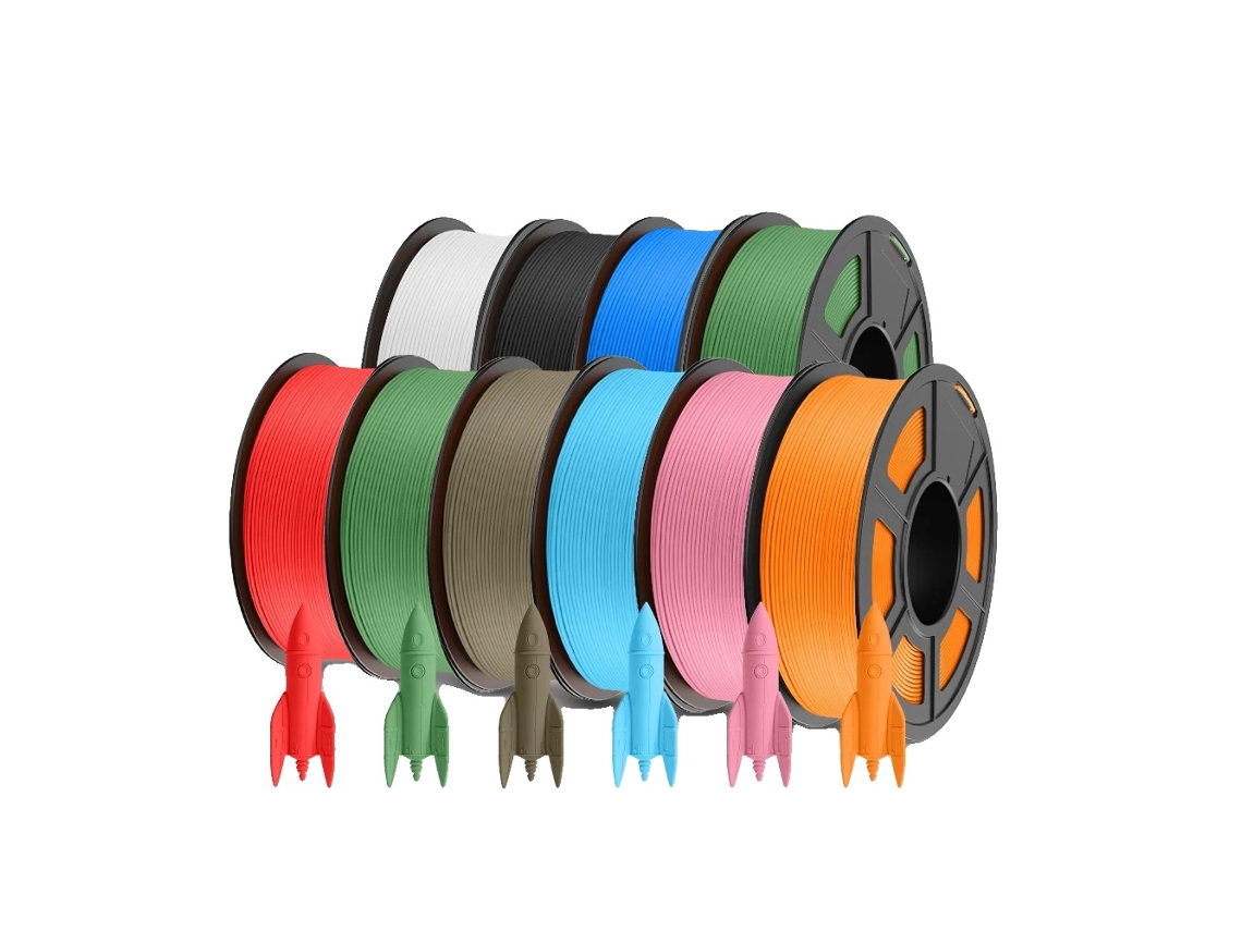 Filamento Para Impressora 3d, Material Pla, Acabamento Fosco, Pla Fosco 10mix 9 Oem