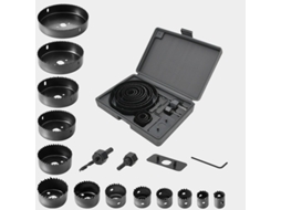 Set De Sierra De Agujeros Linjou 16 Piezas 19-127mm Para Madeira Metal Gesso