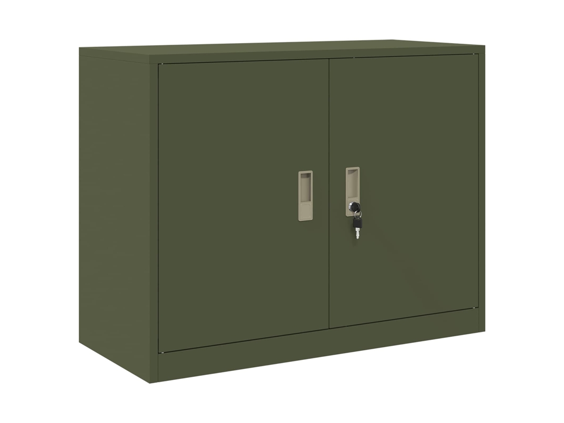Armário Arrumação Verde Oliva 90 X 40 X 70 Cm Aço MAISON EXCLUSIVE