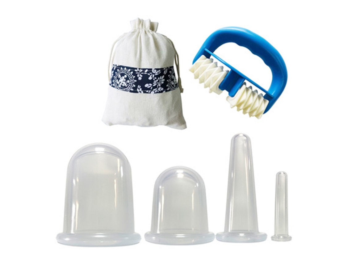 Unidades de Ventosas a Vácuo Rolo de Massagem Conjunto de Ventosas de Silicone Conjunto de Terapia de Ventosas Tratamento de Celulite JEDBESETZT